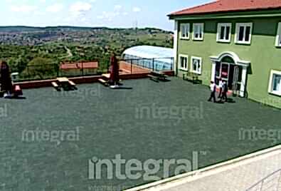 Okul Terası Kauçuk Zemin Uygulaması